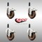 Service Caster 4 Inch 316SS High Temp Glass Filled Nylon 3/4 Inch Stem Caster Set Lock Brake SCC-SS316TTLEX20S414-GFNSHT-34-4 - alternate 1